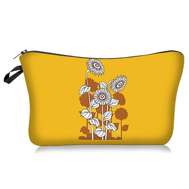 Wholesale Sunflower Series Polyester Cosmetic Bag